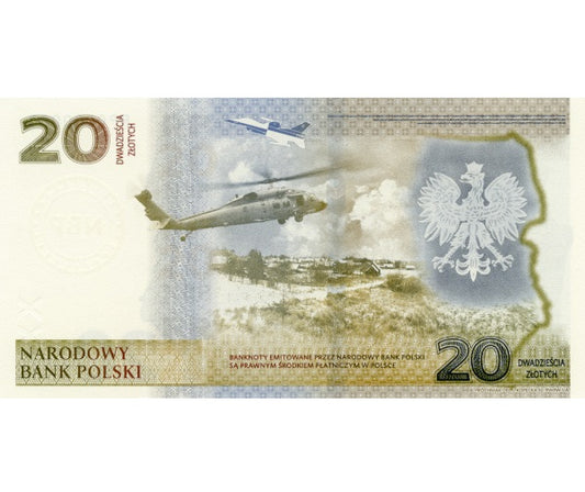 20 zł, banknot Ochrona polskiej granicy wschodniej, 2022